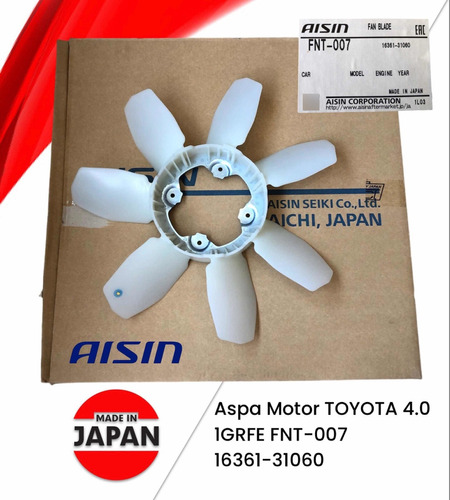 Aspa De Motor Toyota Hilux Kavak Fortuner 1gr V6 4.0 Aisin