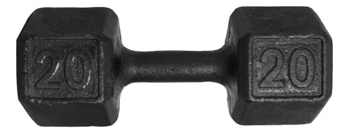 Halter Sextavado Pintado 20kg Peso De Academia