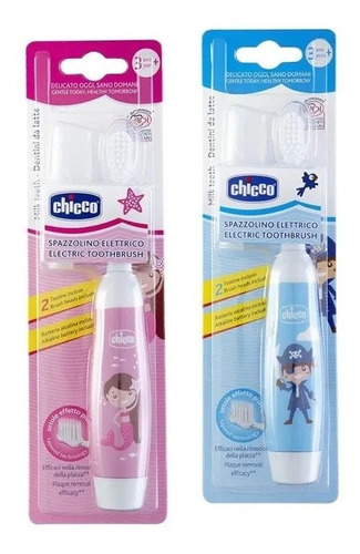 Kit Higiene Oral Elétrica 3m+ Chicco Cor Azul