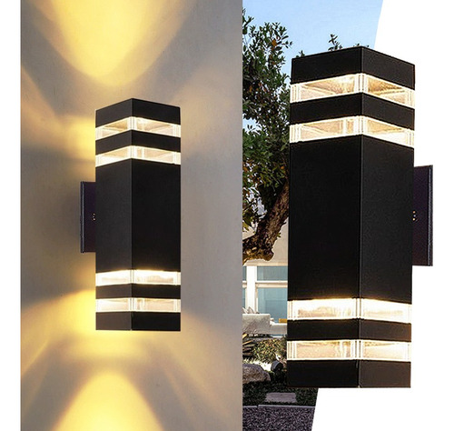 Lámparas De Pared Exterior Focos Led Moderna Luz Impermeable