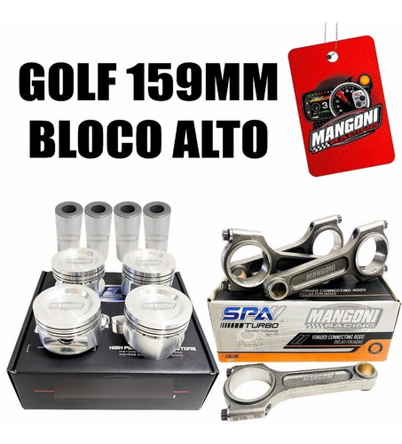 Kit Pistão Afp + Biela Spa 159mm Vw Ap Bloco Alto Golf+ Pino