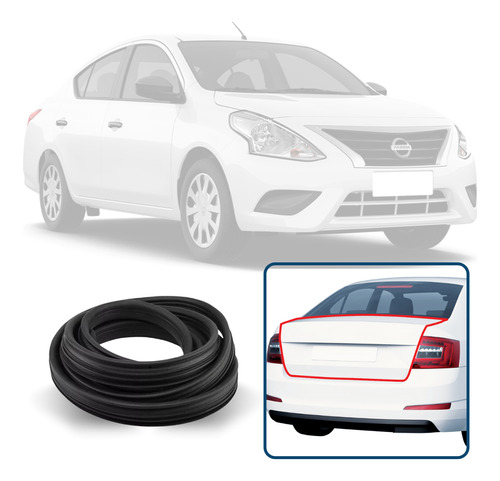 Borracha Vedação Porta Malas Lisa Nissan Versa 