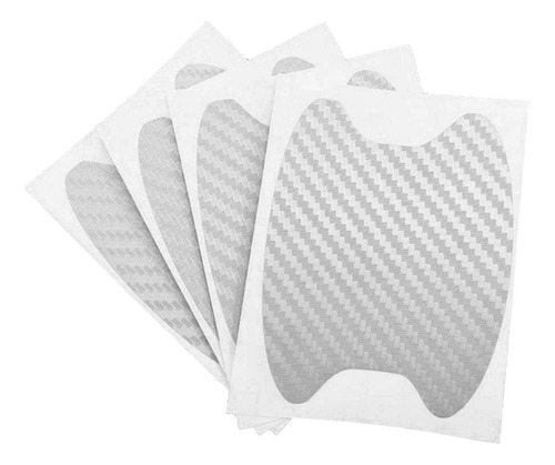 Protector Manija Vinil Fibra Carbono Auto Universal 4pz Plat