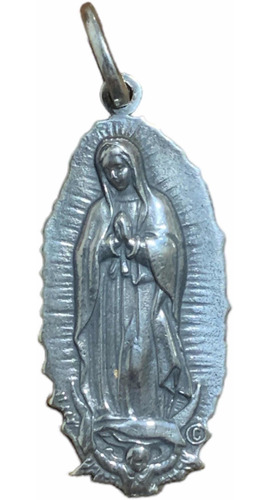 Medalla Virgen Guadalupe, Mediana. En Plata 925. Tuset.