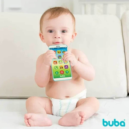 Brinquedo Musical P/ Baby Telefone Celular Phone Crianças Cor Azul