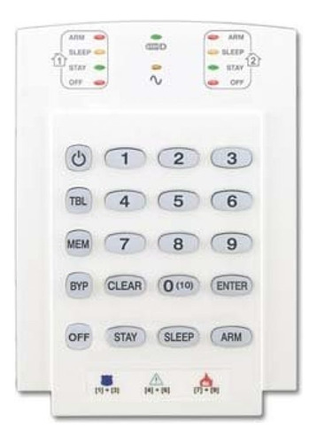 Paradox Teclado Led Cableado10 Zonas Vertical Alarma K10v