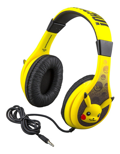 Auriculares Niños Limitador De Vol. Pokemon Pikachu