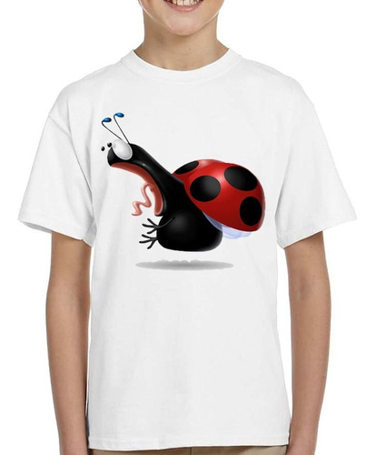 Remera De Niño Coccinellidae Mariquita Dibujo Animado