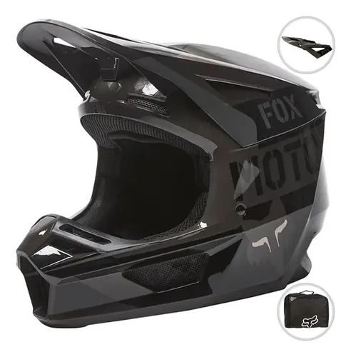 Capacete Fox V2 Nobyl Preto | Parcelamento sem juros