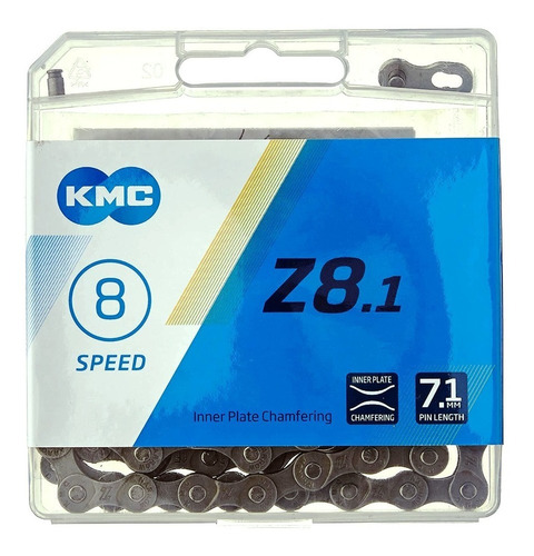 Cadena Bicicleta Kmc Z8 8 Pasos Con Conector Missinglink