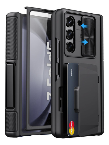 Capa Para Samsung Galaxy Z Fold 5 Sixbox Com Suporte E Cartã