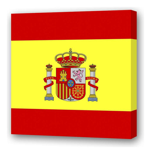 Cuadro 20x20 Cm Bandera España Madre Española La Roja P3