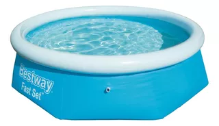 Piscina Redonda Inflável 2.300 Litros Familia Lazer Bestway Cor Azul