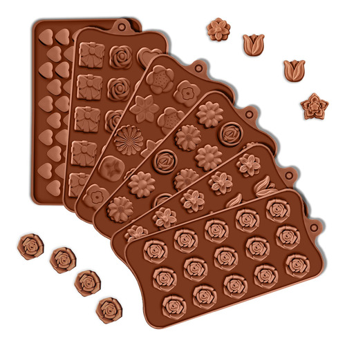 Moldes De Chocolate, Moldes De Silicona Para Chocolate, 6 Pi