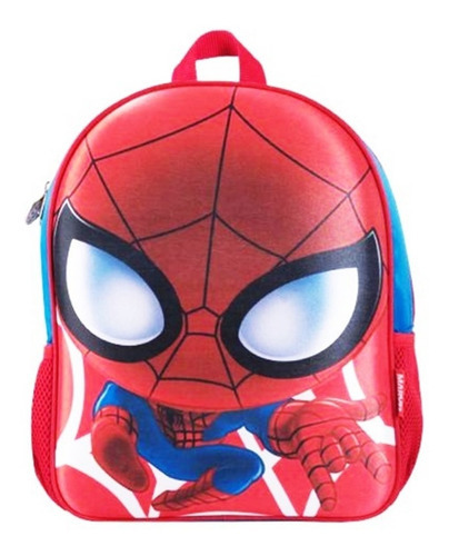 Mochila Spiderman Hombre Araña Tapa Dura Color Rojo