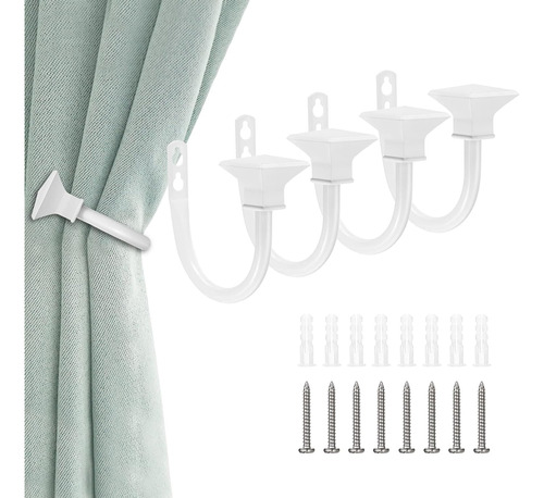 4 Soportes Cuadrados De Metal Decorativos, Cortinas De ...