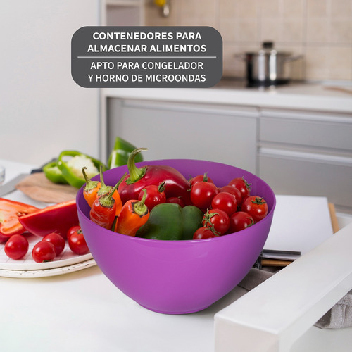 Set 5 Piezas, Bowls Circular 6l Plástico Ag Box