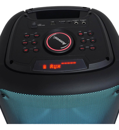 Caixa Som Portátil Bluetooth 2000w Rms 1 Microfone Show Leds