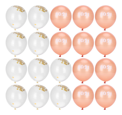 Set De Globos Con Lentejuelas Y Confeti, Látex, Fiesta De Añ