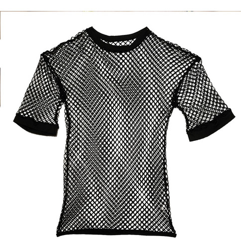 Camiseta De Malla Transparente Para Hombre, Media Manga, Dis