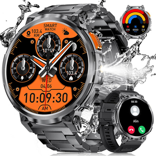 Reloj Inteligente Hombre,1.85'' Grande Smartwatch Militar
