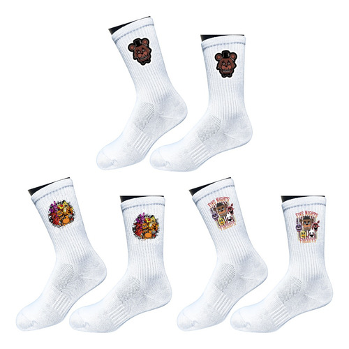 Media Larga Sublimada Five Nights At Freddys Unisex X3 Pares