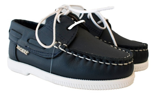 Mocasin Nautico Colegial Nene Niño Zapato Escolar Cuero 2020