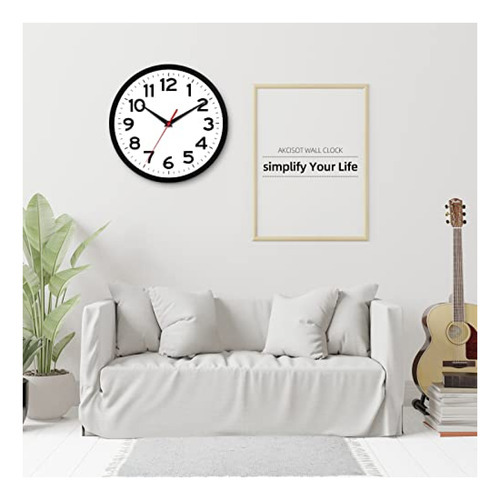 Reloj De Pared Kitty Cat Klock, 32cm, Plástico, Negro Color De La Estructura Negro Color Del Fondo Negro