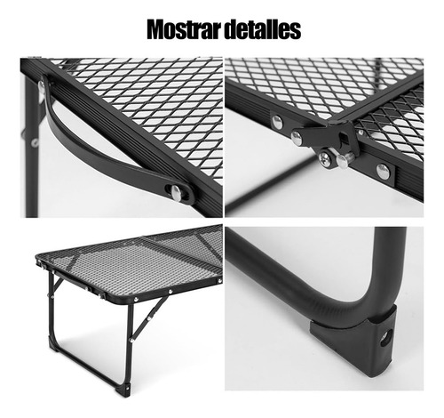 2 En 1 Mesa De Camping Portátil Con Malla De Computadora