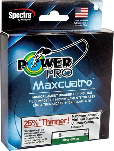 Multifilamento Power Pro Maxcuatro By Spectra 20 Lb-150y