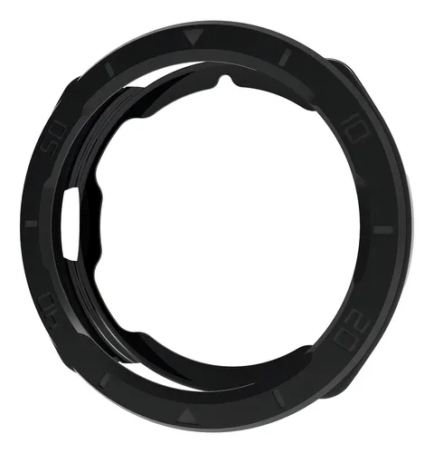 comprar Capa Case Emborrachada Compativel Com Galaxy Watch 7 6 5 4 44mm Sm-r870 \u002F R875 \u002F R910 \u002F R915 \u002F R940 \u002F R945 \u002F L310 \u002F L315 - Cor Preto