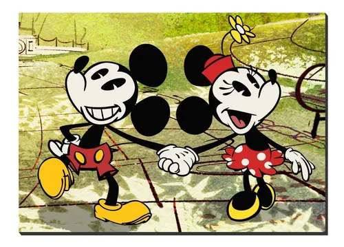 Mickey Cuadros Decorativos 70x50cm Enmarcado Madera Mdf 9mm