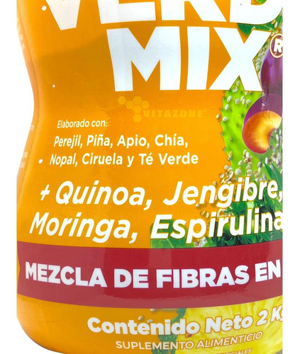 Imagen 7 de 7 de Jugo Verde Mix Quinoa Jengibre Piña Apio Spirulina Nopal 2kg
