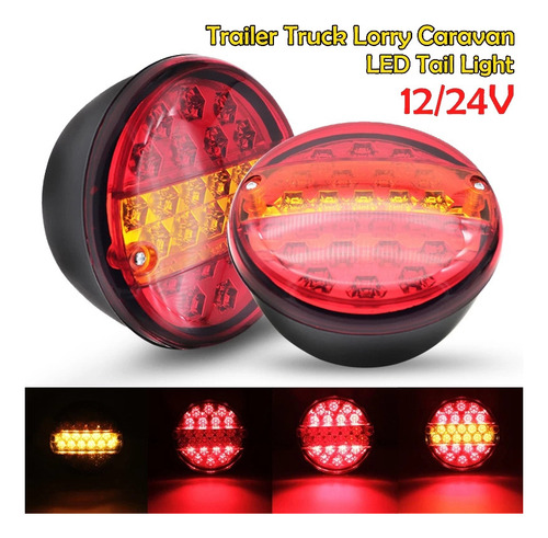 Luces Traseras Universales Para Remolque, 12 V, 24 V, 20 Led