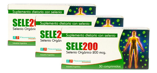 Sele200 - Selenio Orgánico 200mcg - 90 Comprimidos - Oferta!