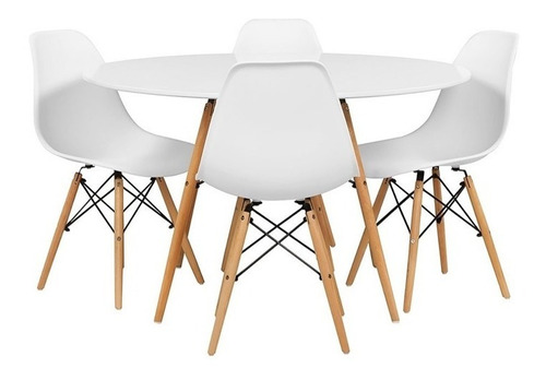 Imagen 2 de 2 de Juego De Comedor De 4 Puestos Redondo Eames Eiffel