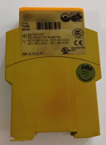 Relé De Seguridad Pilz X2.1 24 Vac Dc 2 N/o (Usado)