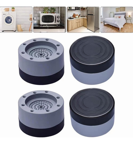 A 4 Almohadillas Antivibración Pies Goma Base Reductora