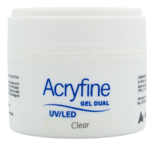 Acryfine Gel Dual Uv Led Modelado Uñas Esculpidas Clear Loc