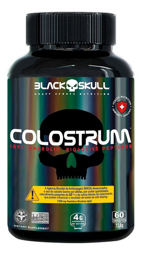 Colostrum (colostro) Black Skull - 60 Tab Caveira Preta Sabor Without flavor
