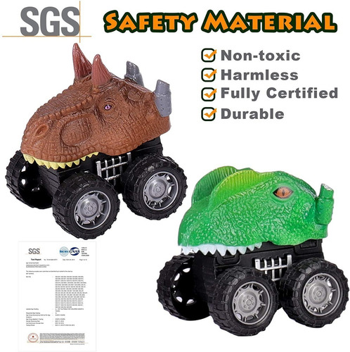 Imagen 4 de 8 de Juguete Dinosaurio Coche Para Niños Con Mapa Y Árbol 8 Pzas