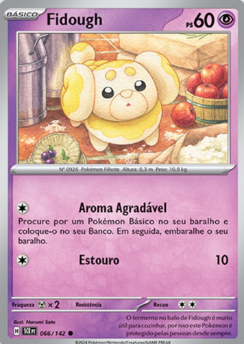 Card Pokemon Fidough (066/142) Normal Edição Escarlate E Vio