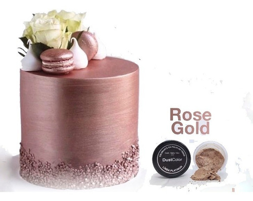 Imagen 1 de 5 de Colorante En Polvo Platinum Rose Gold Colorante Dust Color 