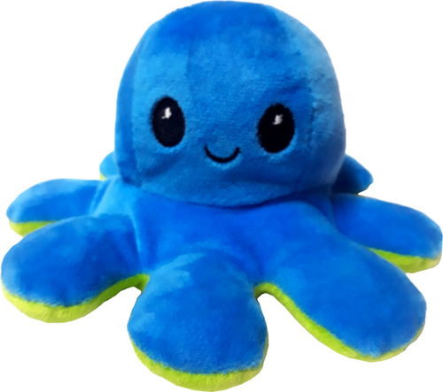 Peluche Pulpo Reversible Doble Cara Feliz Y Enojado Suave