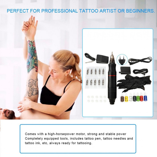Imagen 6 de 6 de Lápiz Del Tatuaje Kit De Herramientas De La Máquina Del Tatu