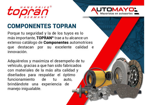 Una Toma Agua Topran A4 L4 1.8l Audi 2001