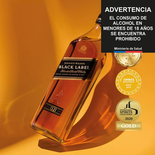 Whisky Johnnie Walker - Black Label 12 Años 750ml