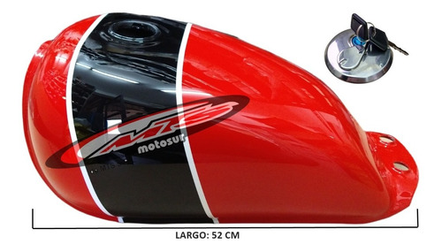 Tanque Nafta Gota Rojo Cafe Racer Scrambler Bobber Moto Sur