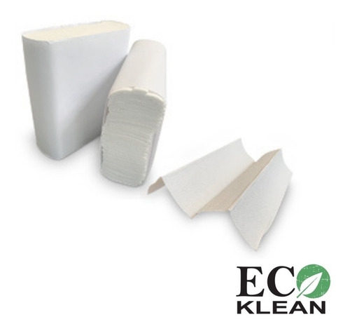 Imagen 3 de 8 de 4 Toallas Intercaladas De Papel Blanco Para Manos 10 Pq