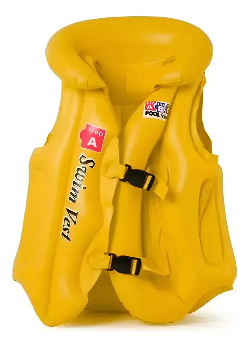 Colete Salva-Vidas Esportivo DuteToys Inflável Infantil Amarelo